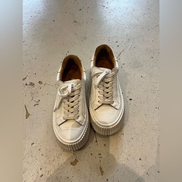 Jil Sander ~ White Low Top Platform Sneakers Euro 36 - Picture 2 of 9
